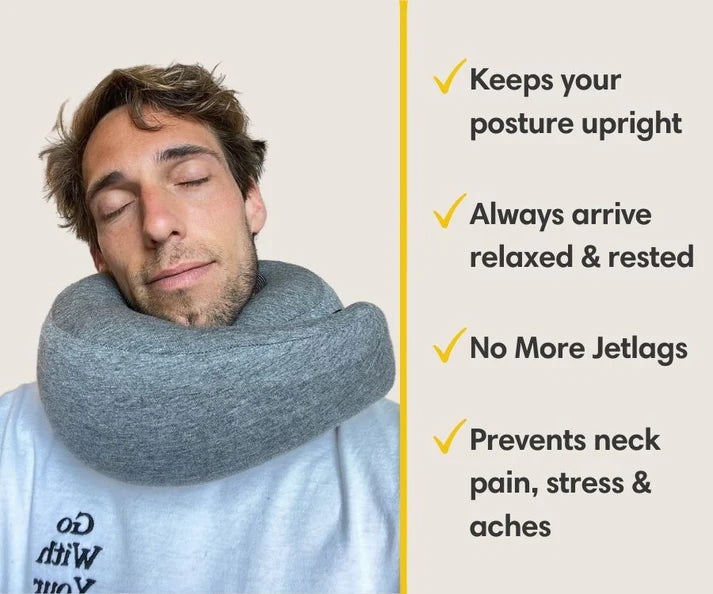 Travel Neck Ushaped Memory Cotton Pillows Massage Sleeping Airplane